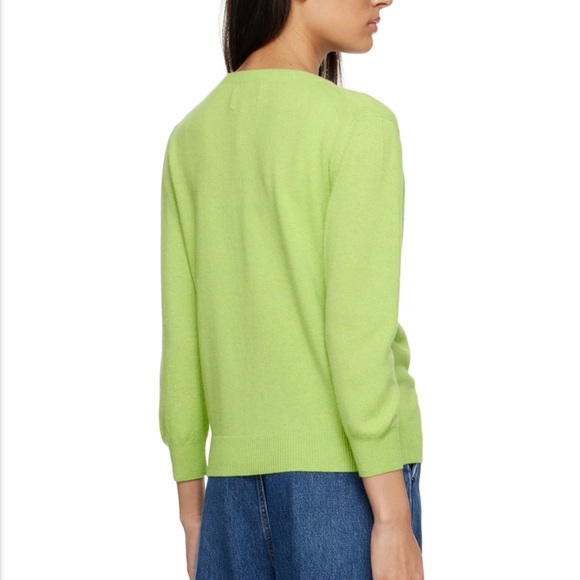 Loulou Studio Cupo Cashmere Green Cardigan - Picture 4 of 10